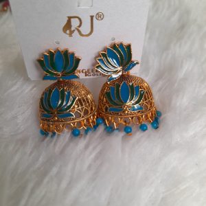 Big Size Lotus Jhumka - Perfect for Sarees / Kurtas