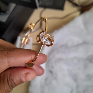 Most Demanding Cuff Bracelet With white Stone