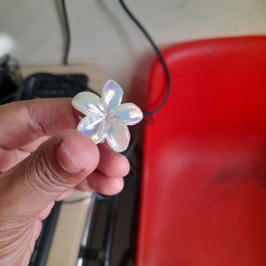 Glossy Floral Hair Claw - Small
